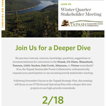 Tapash Winter Quarter Stakeholder Meeting 2/18